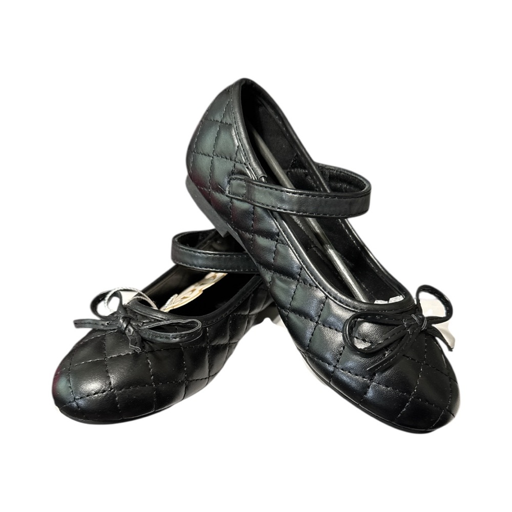 PDCALL Girls Classy PU Black Mary Jane Ballerina Dress shoes size 1 Brand New